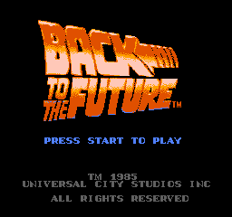Back to the Future back cover for NES